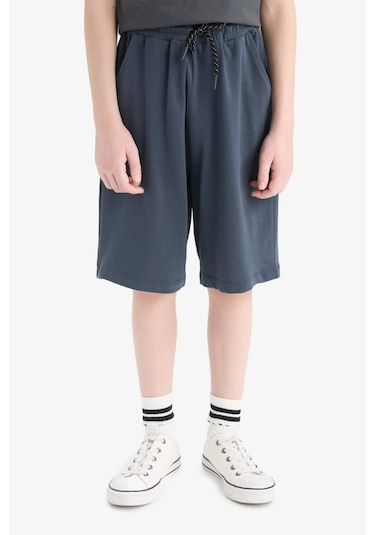 Defacto Erkek Çocuk Beli Lastikli Basic Düz Şort E0161a825smgr499 Gri
