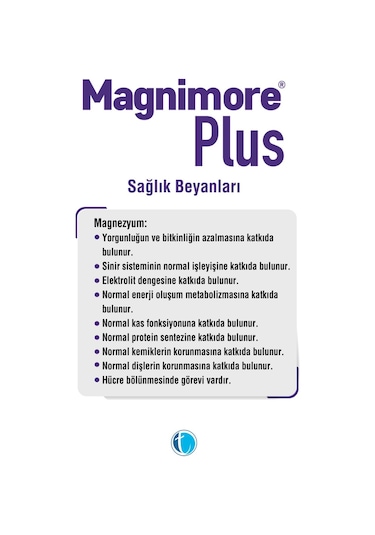 Magnimore Plus 60 Magnezyum Içeren Takviye Edici Gıda