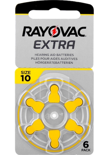 Rayovac Extra Advanced 10 Numara Blister Kulaklık Pili 6'lı