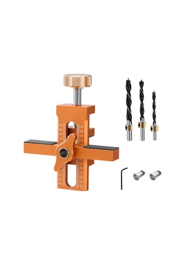 Fortunelane Alüminyum Kabinet Kapısı Montaj Aracı: Çift Fonksiyonlu Konumlandırıcı, Hassas Delme Rehberi, 3 Delici İlişkili Turu