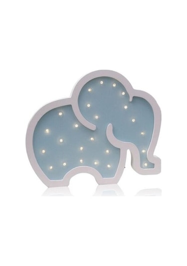 Agoodshop Sevimli Ağaçlık Fil Bebek Led Başucu Lambası Karikatür Nordic Çocuk Odası Dekoratif Işıkla 1 Adet Polisilikon 2v