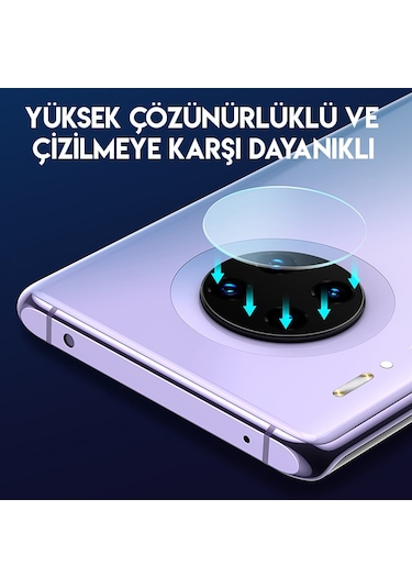 Baseus Huawei Mate 30 Pro Kamera Koruyucu Kırılmaz Cam
