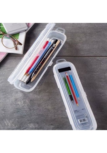 Periboia Multi Şeffaf Kapaklı Çanta İçi Saklama - Diş Fırçası - M Renkli