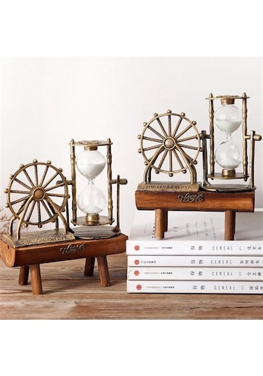 Kişiye Özel Dekoratif Dönme Dolap Kum Saati