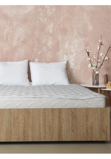 Cottonverse Kapitoneli Fitted Alez Sıvı Geçirmez Beyaz