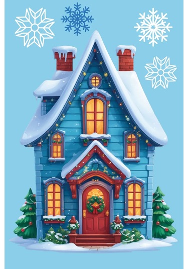 Kim Yeni Yıl İçin Pencere Çıkartmaları 256390692 Beyaz