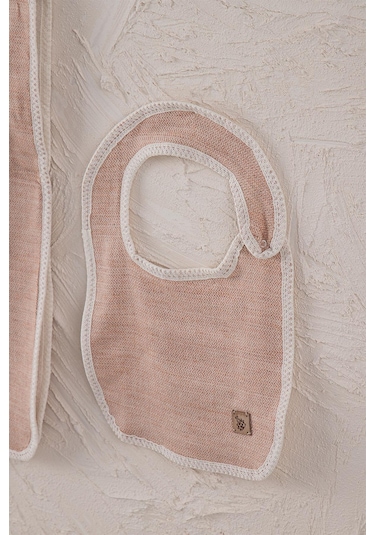 Ecocotton Hasna Terra 2-5 Yaş %100 Organik Pamuk Keten Melanj 4' Lü Bebek Panço Seti Turuncu