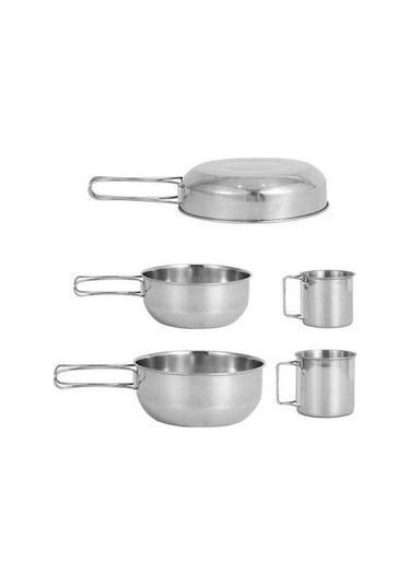 Ulzyvf Yürüyüşü Ve Suofeng Seyahat, Seti Pratik Pişirme Piknik Paslanmaz Parça Mutfak Kamp İçin Gümüş Ekipmanları Doğa Çelik 5 - Sa Gümüş Gümüş