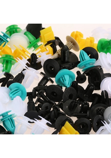 Jeemson 100 Adet Universal Otomobil Nylon Sabitleyici Klipsleri - Kapı Döşeme, Tampon, Panjur İçin Dayanıklı Ve Kolay Kullanım