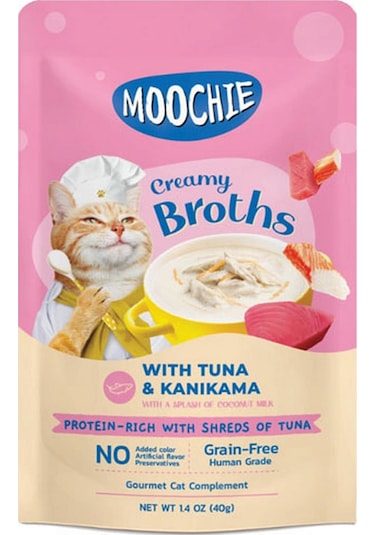 Moochie Ton Balıklı Kanikamalı Çorba Kedi Ödülü 4 x 40 G