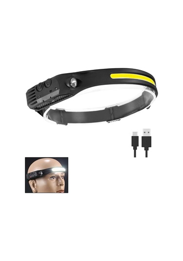 Longrıverşarj Edilebilir Led Sensörlü Kafa Feneri 6 Modlu Kamp Ve Arama Işığımavi Mavi