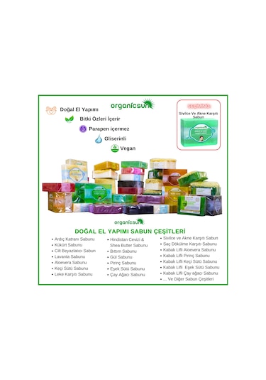 Organicsun Akne ve Sivilce Karşıtı Sabun 2 x 140 G