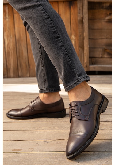 Daxtors D00226 Günlük Ortopedik Hakiki Deri Erkek Klasik Ayakkabı 001