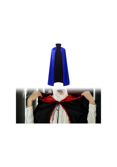 Suntek Cadılar Bayramı Pelerini Cadı Yumuşak Siyah-mavi-75cm