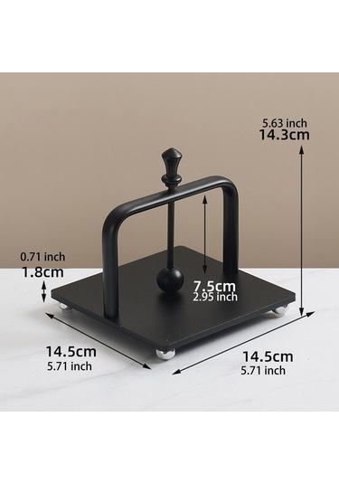 Homyl Peçetelik Metal Dekoratif İçecek Peçete Kutusu Yemek Siyah