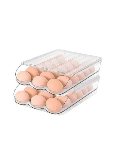 Createtech 2 Katlı Buzdolap Yumurta Saklama Kabı