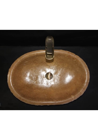 Noche Traverten Tasarım Patlatma Lavabo