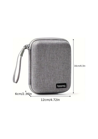 Topshop1 Siyah Eva Sert Kabuklu Fare Şarj Cihazı Kulaklık Saklama Çantası