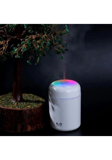 Usb Rengarenk Işıklı 300 Ml Ulrasonik Hava Nemlendirici Buhar Makinesi Ve Hava Aroma Difüzörü 5365