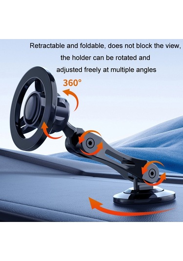 Magsafe Araba Manyetik Döner Ayarlanabilir Cep Telefonu Tutucu Mavi