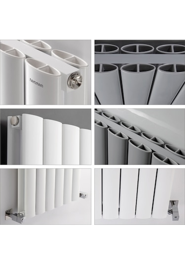 600mm x 1195mm Lilac Yüksek Isı Kapasiteli Dekoratif Yatay Beyaz Alüminyum Radyatör