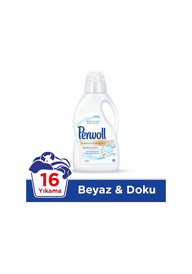 Perwoll Beyaz Doku Sıvı Çamaşır Deterjanı 16 Yıkama 1 L