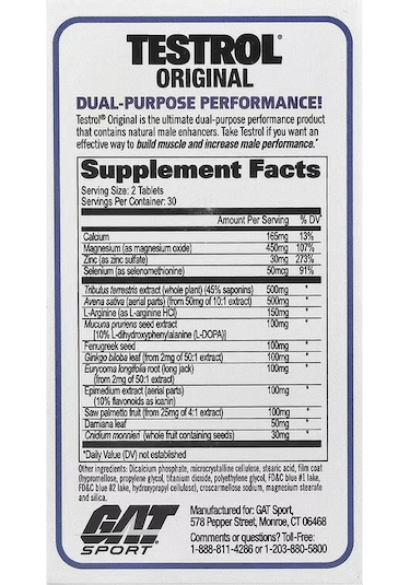 Gat Testrol Tribulus Testo Booster Original 60 Tablet