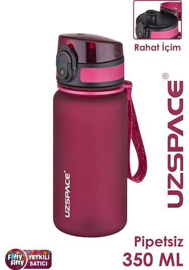 Uzspace 350 Ml Pipetsiz Softtouch Tritan Çocuk Su Matarası -ff350mluzs Kırmızı