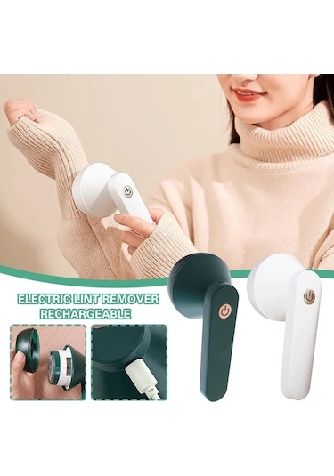 Bosphorusboutique02 Yeşil Elektrikli Pelet Lint Sökücü Giyim Saç Topu Düzeltici Fuzz Elbise Kazak Tıraş Makinesi Makaralar Temizleme Cihazı Şarj Edilebilir Yeşil