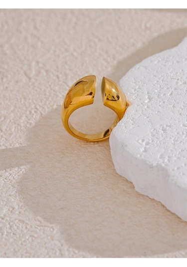 Eetit Minimalist Paslanmaz Çelik Bildirimi Metal Moda Geometrik Sıradışı Yüzük Kadınlar İçin Kişiselleştirilmiş Doku Parmak Takı 8 Altın