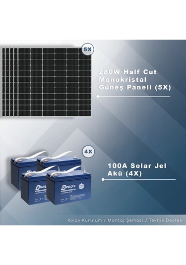Matech 6 KW Solar Paket Sistem 6000W/gün