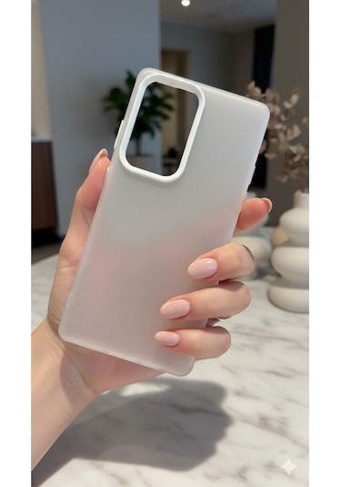 Samsung Uyumlu Galaxy S25 Ultra Kılıf Buzlu Saydam Sararmaz Elde Kaymaz Kamera Çıkıntılı Kapak