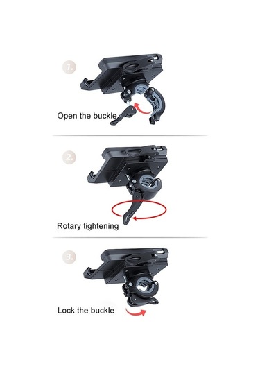 Ebitda Döndürülebilir Pvc Motosiklet-bisiklet Gidon Montajlı Telefon Tutucu Siyah Siyah
