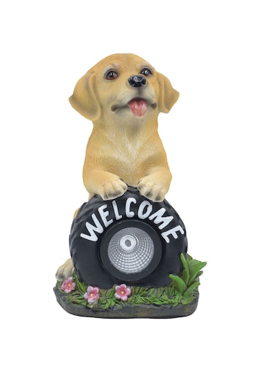 Gajeena Güneş Enerjili Köpek Şekilli Bahçe Lambası - Otomatik Aydınlatma, Ip65 Su Geçirmez, Dekoratif Ve Pratik, Dış Mekan Uygun