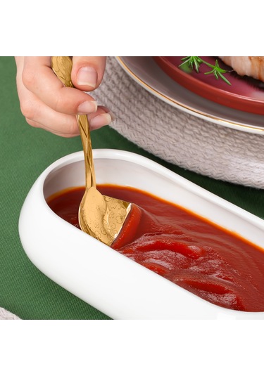 Porsima 5217 Metal Gold 2 Li Sos Kaşığı Kepçe 13cm