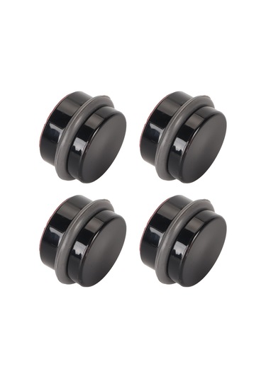 Folinda 4 Adet Siyah Plastik Silindirik Kapı Durdurucu - Delme Yok, Sessiz, Çarpıtmaya Dayanıklı, Ev Ofis Kullanımı