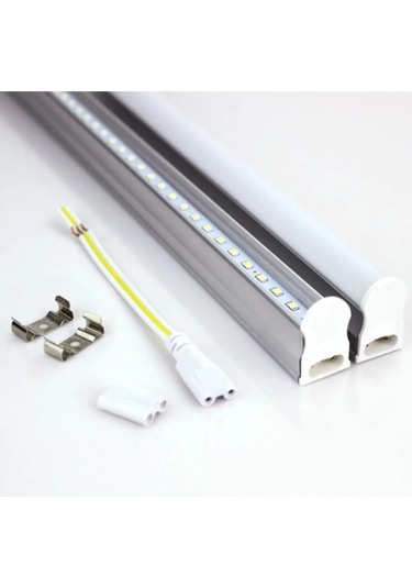 Cata Ct-2466 T5 Bant Armatürü Eklenebilir Anahtarlı 5w Ledli Beyaz Kasa Günışığı 3200k 31cm Beyaz