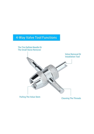 Tangshopping 44 Parçalı Valf Gövdesi Sökme Aleti, Valf Çekirdeği, 4 Yollu Valf Aracı, Valf Çekirdeği Sökme Aleti, Valf Gövdesi Kapağı