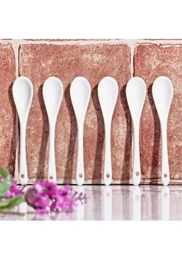 Kosova Gys31 Porselen Büyük Sade Kaşık 13cm 6 Lı