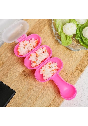 Pirinç Topu Çalkalayıcı Kendin Yap Pirinç Topu Yapıcı Çalkalayıcılar Öğle Yemeği Yapıcı Kalıp Onigiri Kalıbı Suşi Köfte 3 Eşit Top Şeklinde Mutfak Aletleri Pirinç Yeşil