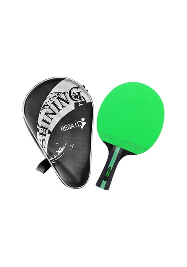 Ranyeek Yeşil Polar Ahşap Tenis Raketi - 25cm Boy, 160g Ağırlık, Taşıma Çantası İle