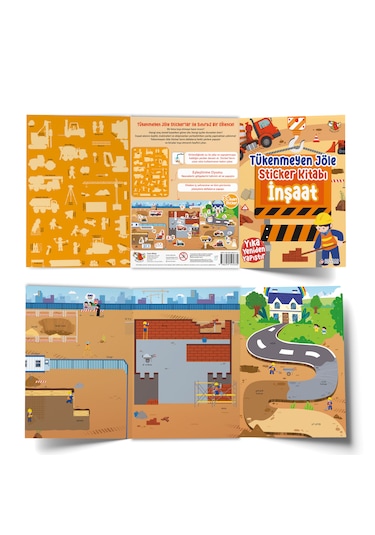 Tükenmeyen Jöle Sticker Kitabı İnşaat - Uçan Kitap