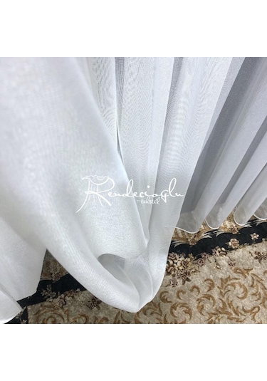 Tül Perde Ayder Desen D018414,802 Düz Armür Ekru