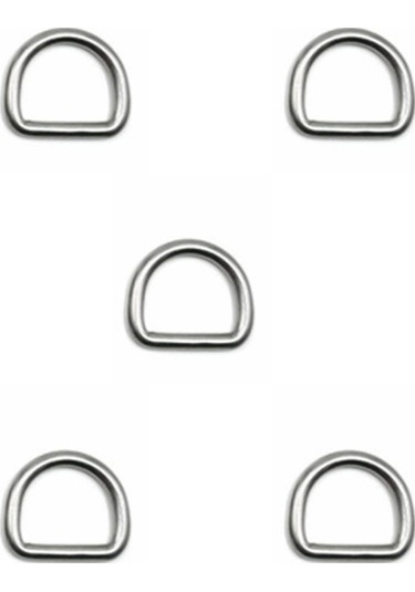 Suntek 5 Adet D Yüzükler Donanım Çantaları Için Ekstra 0,3cmx1,5cmx1,2cm-gümüş