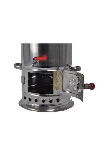 Zarif Iş Krom Semaver 3,5 Lt. Tek Musluk Odunlu Semaver Kömürlü S