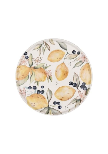 The Mia Limoncello Ayaklı Servis Tabağı 26 Cm Lmn017 Beyaz