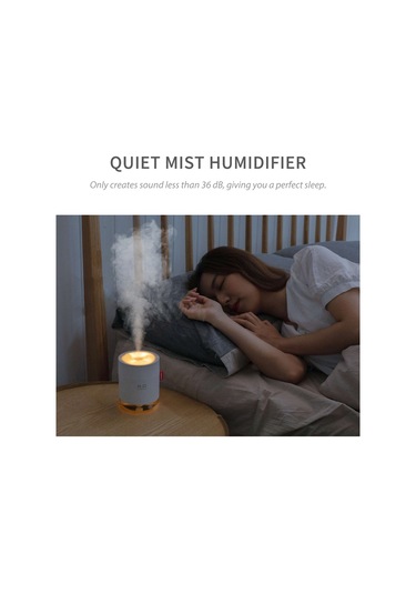 Geeksen Beyaz 500ml Usb Ev Ofis Mini Nemlendirici, Sürekli/aralıklı Buhar Modu, Otomatik Kapatma, 36db Sessiz, Gece Lambı, Nemli Hava Sağlar