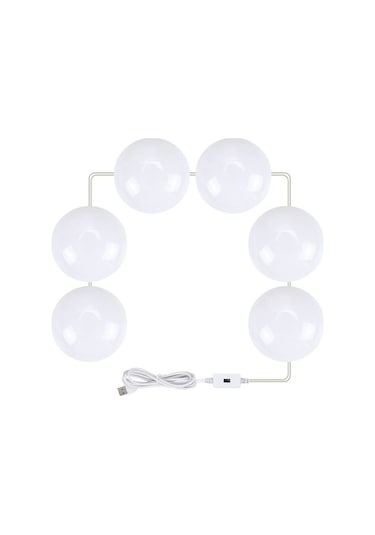 Novahub Led Makyaj Lambası Ayna Önü Güzellik Doldurma Işığı El Yüzeyi Lambası, 6 Ampul Güç Kaynağı Çok Renkli