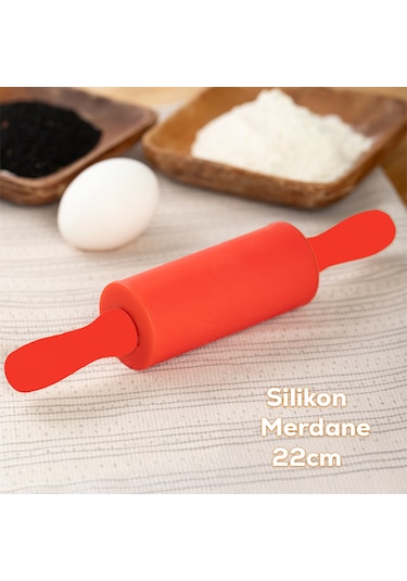 Perotti 15684 Silikon Kırmızı Merdane 22cm