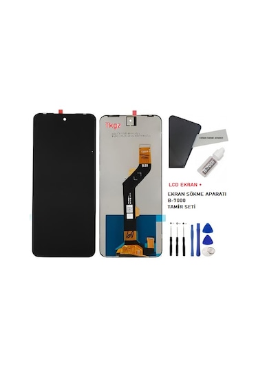 Tkgz Tecno Spark Go 2023 Lcd Ekran Dokunmatik Service Pack Lcd + B-7000 + Tamir Seti
